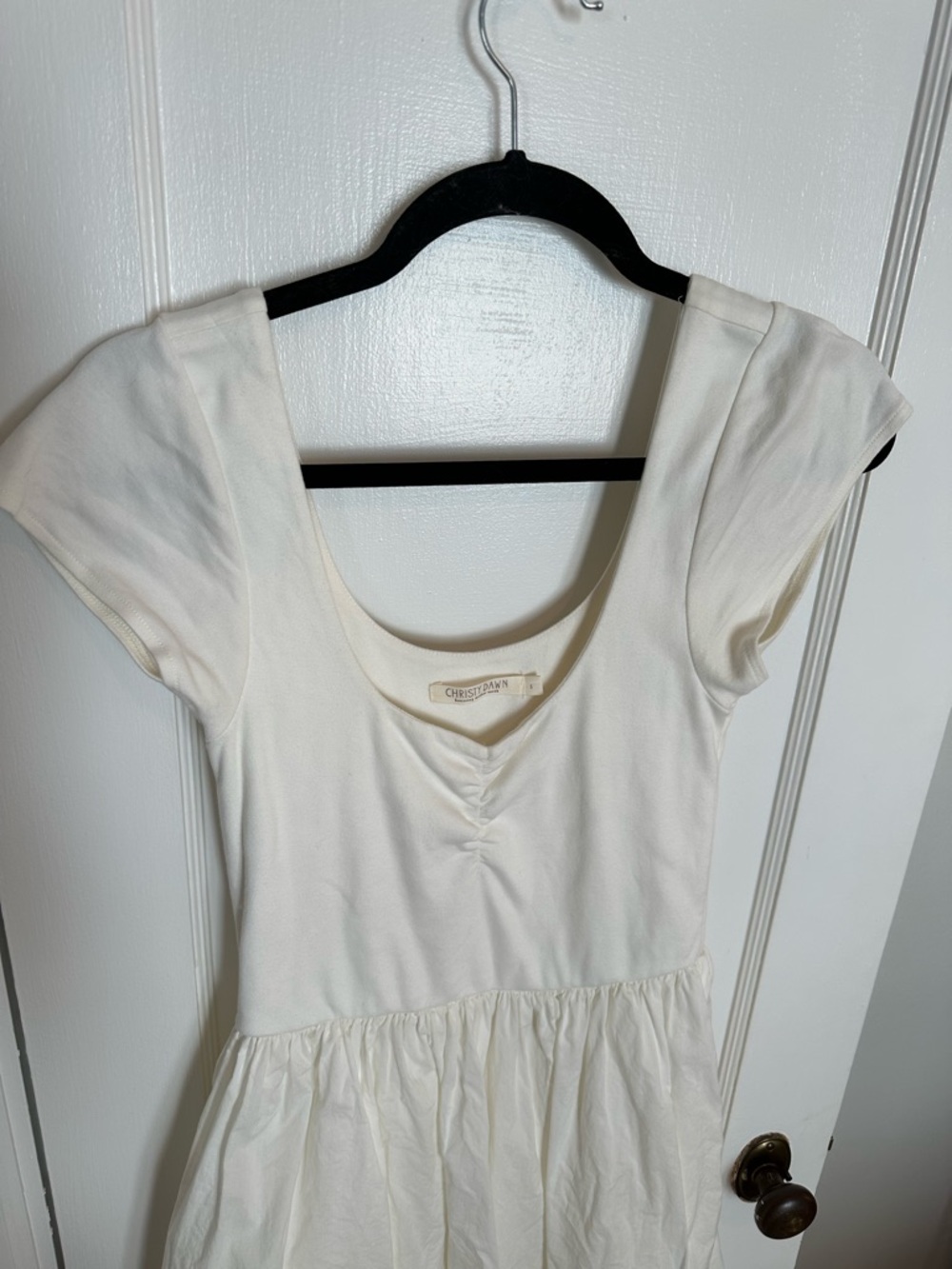 Christy Dawn Monica Antique White Cap Sleeve Midi Dress S - Picture 3 of 4